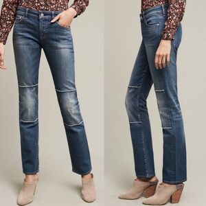 NWOT Anthropologie | Pilcro Parallel Patched Mid-Rise Jeans, size 28